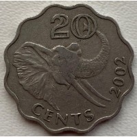 Свазиленд 20 центов 2002 год с571