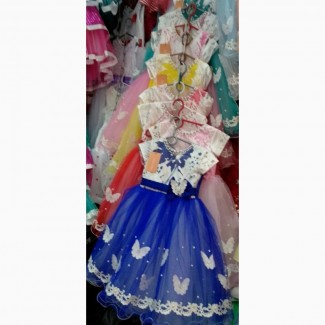 Нарядное платье Бабочки для девочек 2-3 года, цвета разные- S236