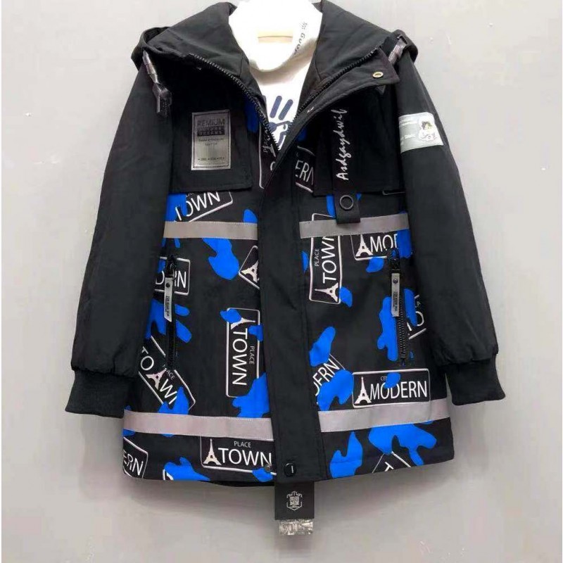 Фото 3. Модная демисезонная куртка - парка Modern для мальчиков 6 - 9 лет ( рост 116 - 134 см)