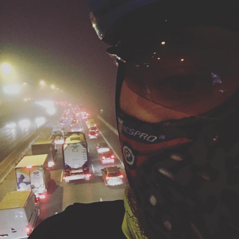 Фото 9. Лучшая защитная маска Respro от выхлопных газов и смога под шлем для мотоциклистов