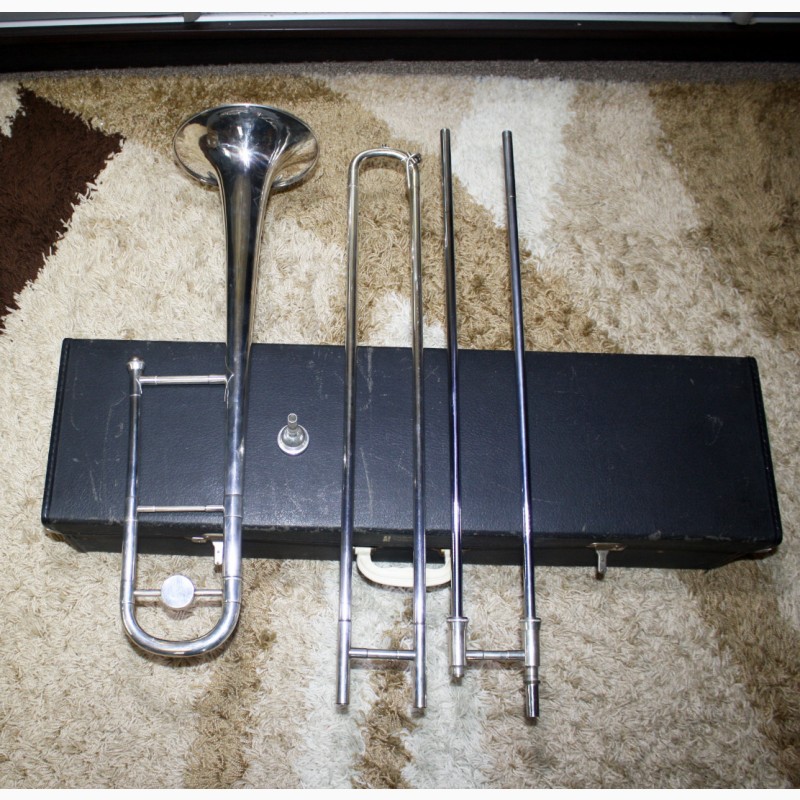 Фото 10. Тромбон Trombone тенор труба Lafleur B/H (Англія)-срібло