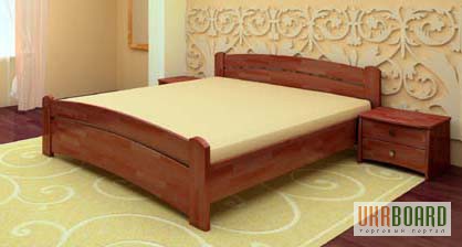 Кровать двуспальная Венеция из натурального дерева - бук щит или