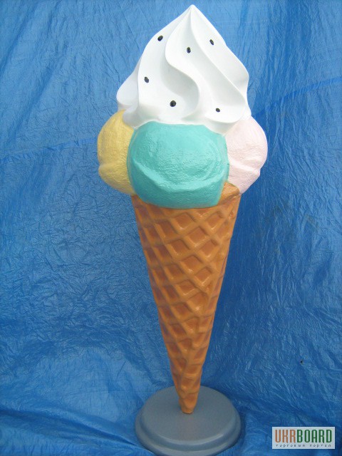 Фото 3. Большой муляж мороженое рожок на подставке