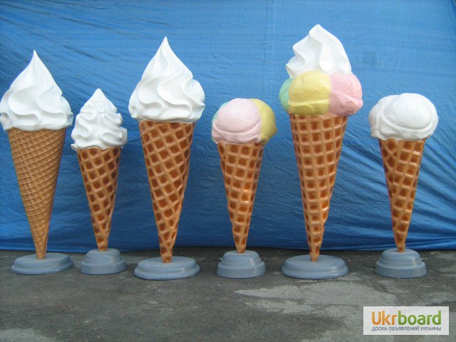 Фото 6. Большой муляж мороженое рожок на подставке