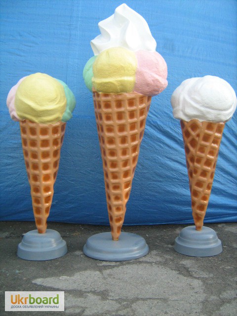 Фото 7. Большой муляж мороженое рожок на подставке