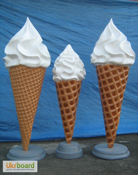 Фото 8. Большой муляж мороженое рожок на подставке