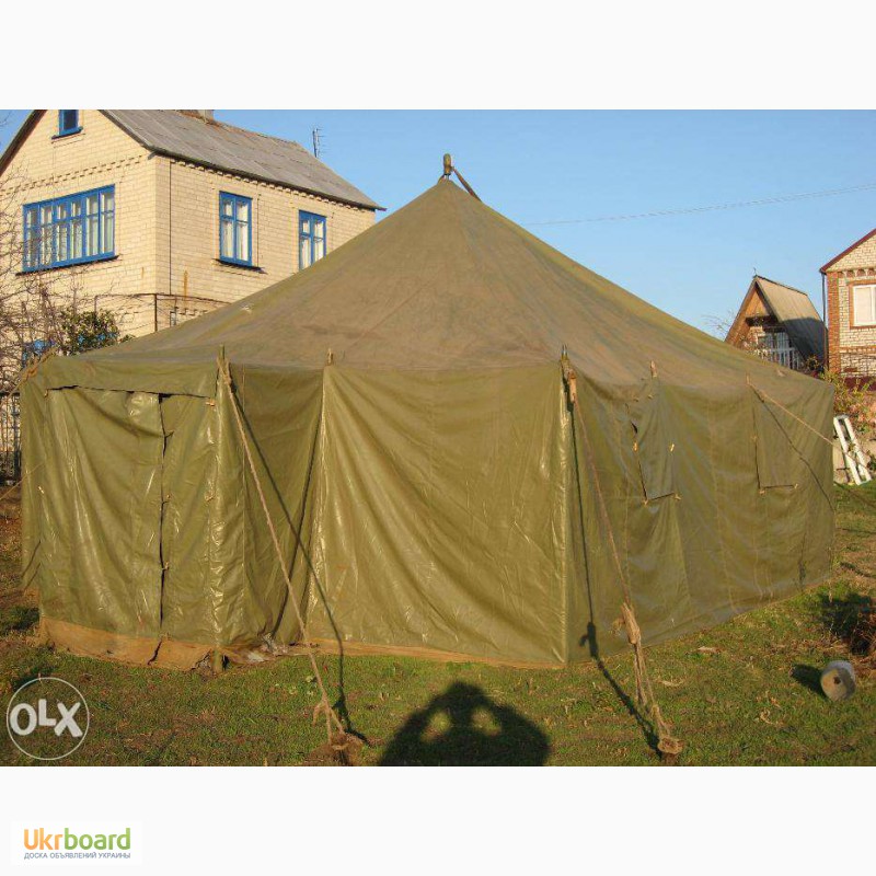 Фото 5. Брезент, палатка военная большая, тенты, навесы, пошив