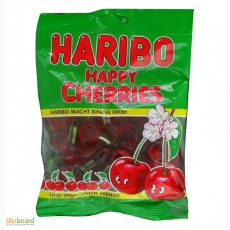 Желейки HARIBO Cherries (100 г., розница) оригинал, мармелад Харибо вишня + ПОДАРОК