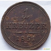 Австро Венгрия 1 крейцер 1851
