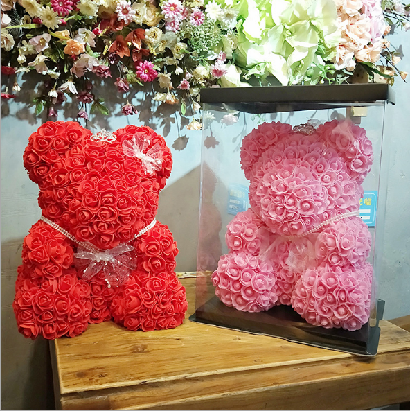 Фото 3. Медведи из фоамирановых 3D роз оптом