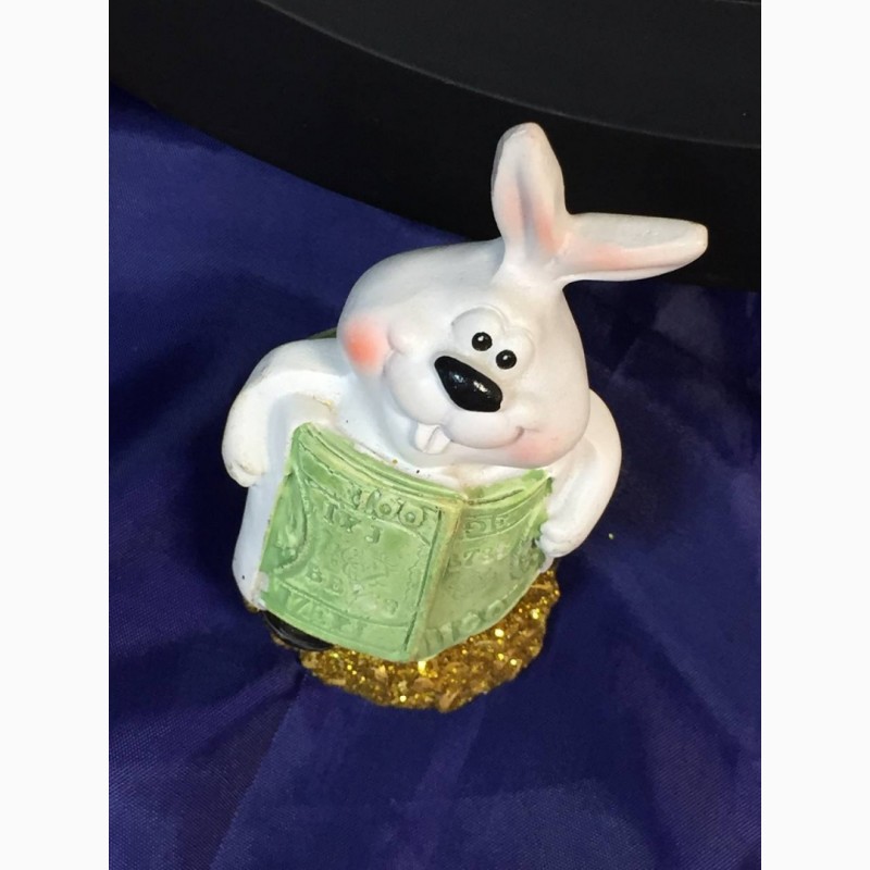Фото 6. Статуэтка фигурка Белый денежны кролик керамика блеск Н2045