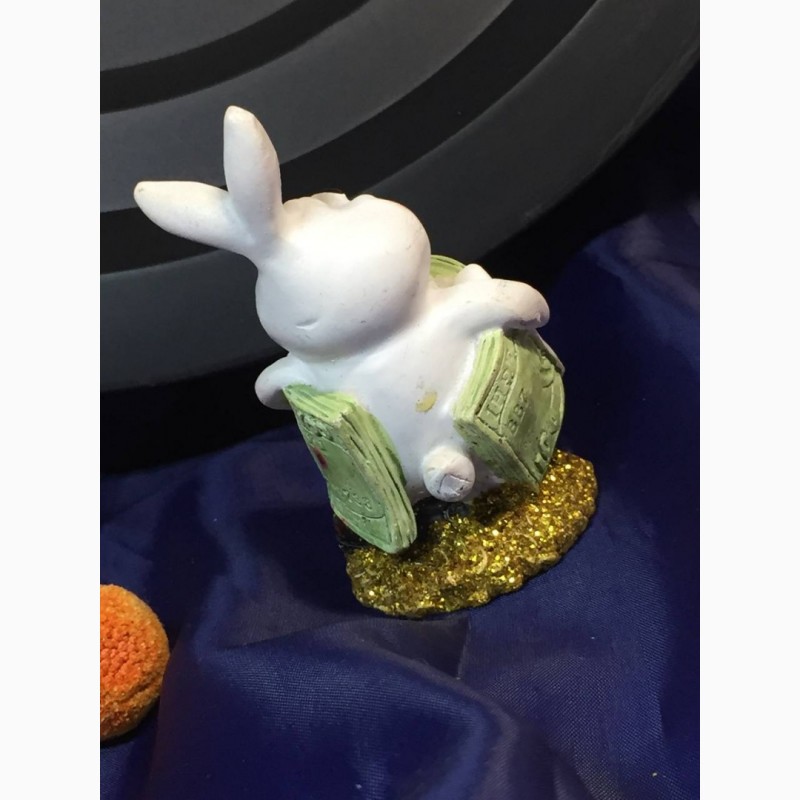 Фото 7. Статуэтка фигурка Белый денежны кролик керамика блеск Н2045
