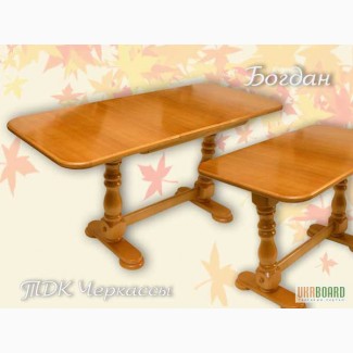Обеденный раскладной стол Богдан из натурального дерева
