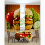 Фотошторы и скатерти с 3d эфектом на кухню от компании Svit kulumiv