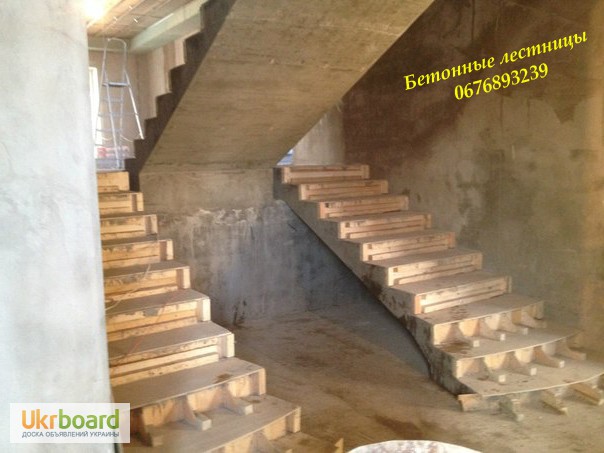 Фото 18. Профессиональная заливка железобетонных (Монолитных) лестниц. Бетонная лестница Киев