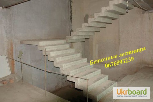 Фото 5. Профессиональная заливка железобетонных (Монолитных) лестниц. Бетонная лестница Киев