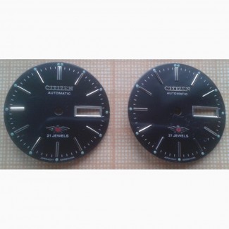 Циферблат на часы Citizen Automatic 7 - 21 jewel - чёрный, новый, 2 шт