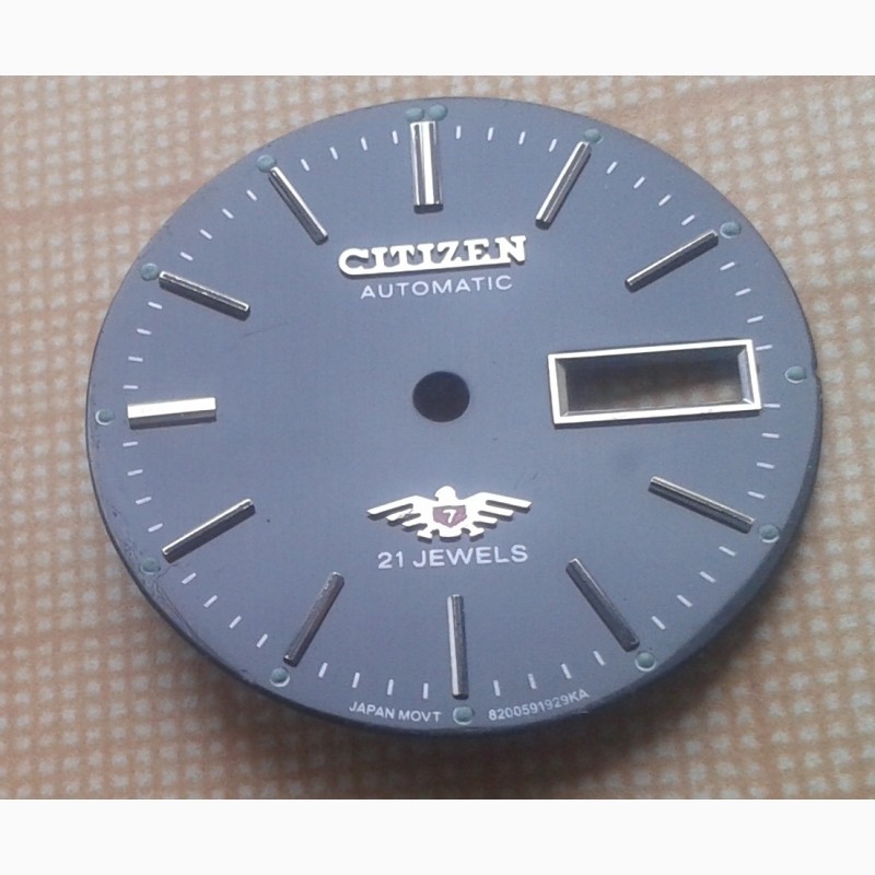 Фото 3. Циферблат на часы Citizen Automatic 7 - 21 jewel - чёрный, новый, 2 шт