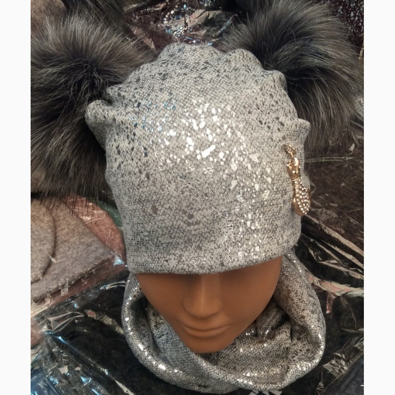 Фото 4. Зимние комплекты: шапка на флисе со снудом для девочек-подростков, объём головы 48-56 см