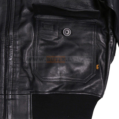 Фото 3. Шкіряна льотна куртка G-1 Leather Jacket (чорна)