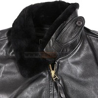 Шкіряна льотна куртка G-1 Leather Jacket (чорна)