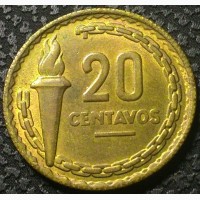 Перу 20 сентаво 1954 год РЕДКАЯ!!! Тираж один год