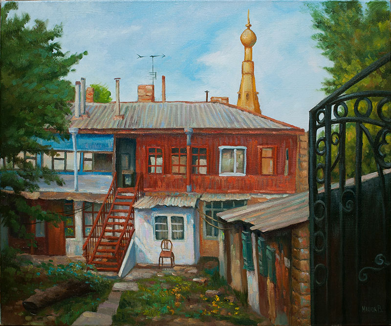 Фото 2. Продам картину Одесский дворик 50х60см
