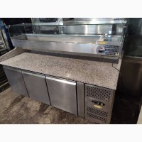 Комплект: Холодильный стол для пиццы Tefcold PT1300-I + Витрина для топпинга Tefcold VK33
