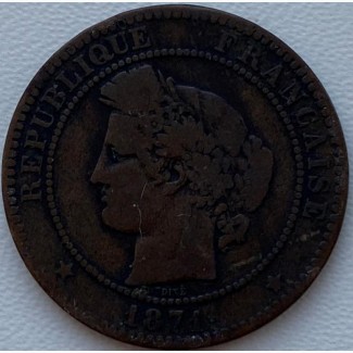 Франция 10 сантимов 1871 г. е458