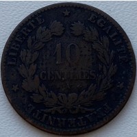 Франция 10 сантимов 1871 г. е458