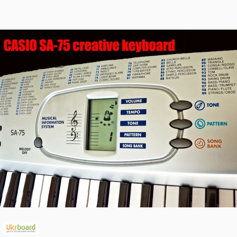 Фото 2. Casio SA-75. Продам прекрасный детский синтезатор