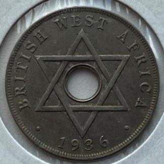 Британская Западная Африка 1 пенни 1936 год СОСТОЯНИЕ