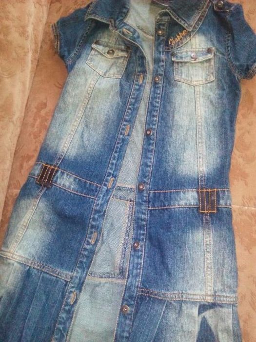 Фото 3. Продам джинсовое платье на рост 134 см