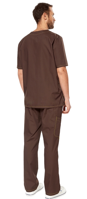 Фото 2. Медицинский мужской костюм Аура коричневый