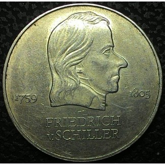 Германия 20 марок 1972 год Фридрих Шиллер