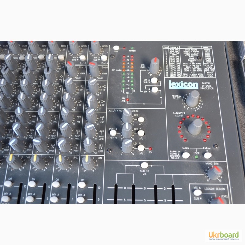 Фото 11. Мікшерний пульт Soundcraft FX-8 +кейс. ревер-Lexicon Made in ENGLAND. Ціна 280$