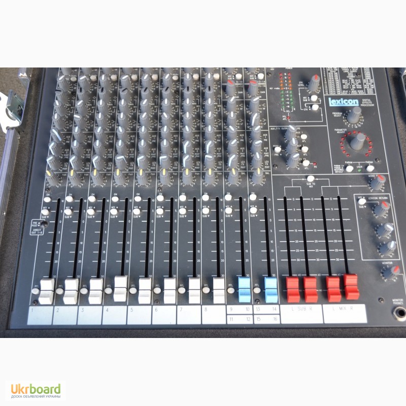 Фото 13. Мікшерний пульт Soundcraft FX-8 +кейс. ревер-Lexicon Made in ENGLAND. Ціна 280$