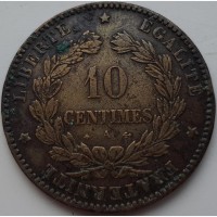 Франция 10 сантимов 1872 ОТЛИЧНАЯ