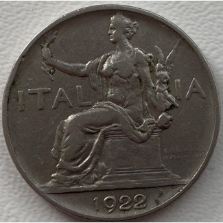 Италия 1 лира 1922 год а213