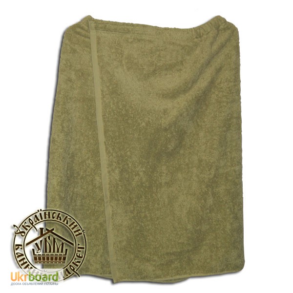 Фото 2. Парео махровое, полотенце на липучке, килт мужской для бани