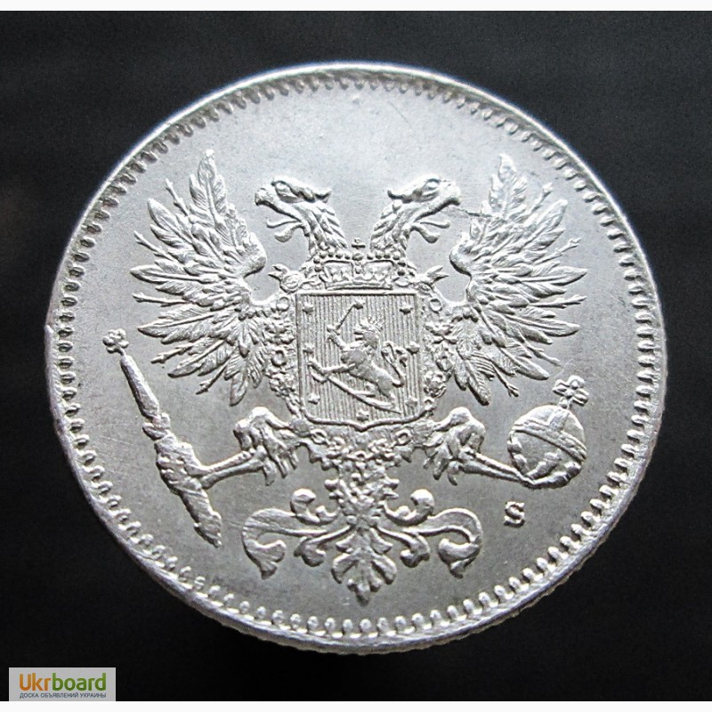 Фото 3. 50 пенни 1917г.Россия для Финляндии.Серебро