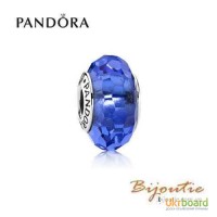 Оригинал PANDORA шарм синее мурано 791067