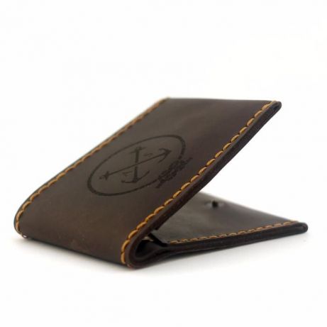 Фото 5. Тонкий кожаный кошелёк - мужской маленький портмоне, бумажник +Подарок
