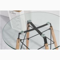 Кухонний скляний стіл Имз 80см стеклянный стол Имз круглый кухонный