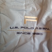 Куртка детская. Us Polo. США. голубая с капюшоном. 10-12 лет