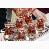Набор стаканов-армудов для турецкого чая с блюдцем 6 шт Армуду Богмалы LAV Чайные стаканы