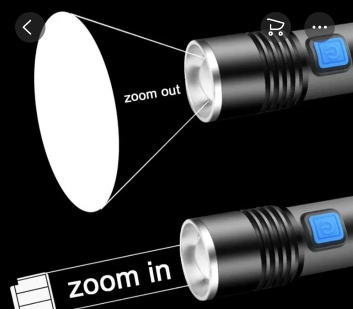 Фото 13. Аккумуляторный фонарь Flashlight из алюминия 500 м режимів роботи: 3