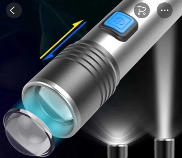 Фото 14. Аккумуляторный фонарь Flashlight из алюминия 500 м режимів роботи: 3