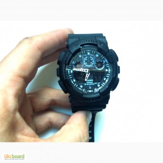 Часы наручные Casio G-Shock GA-100 черные водо-ударо-стойкие