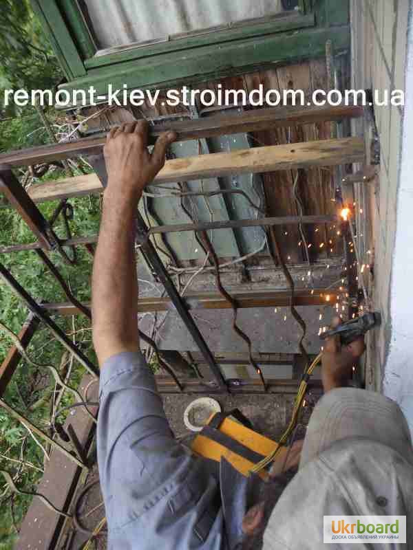 Фото 13. Ремонт ограждений балкона. Укрепление и усиление парапетов на балконе. Киев